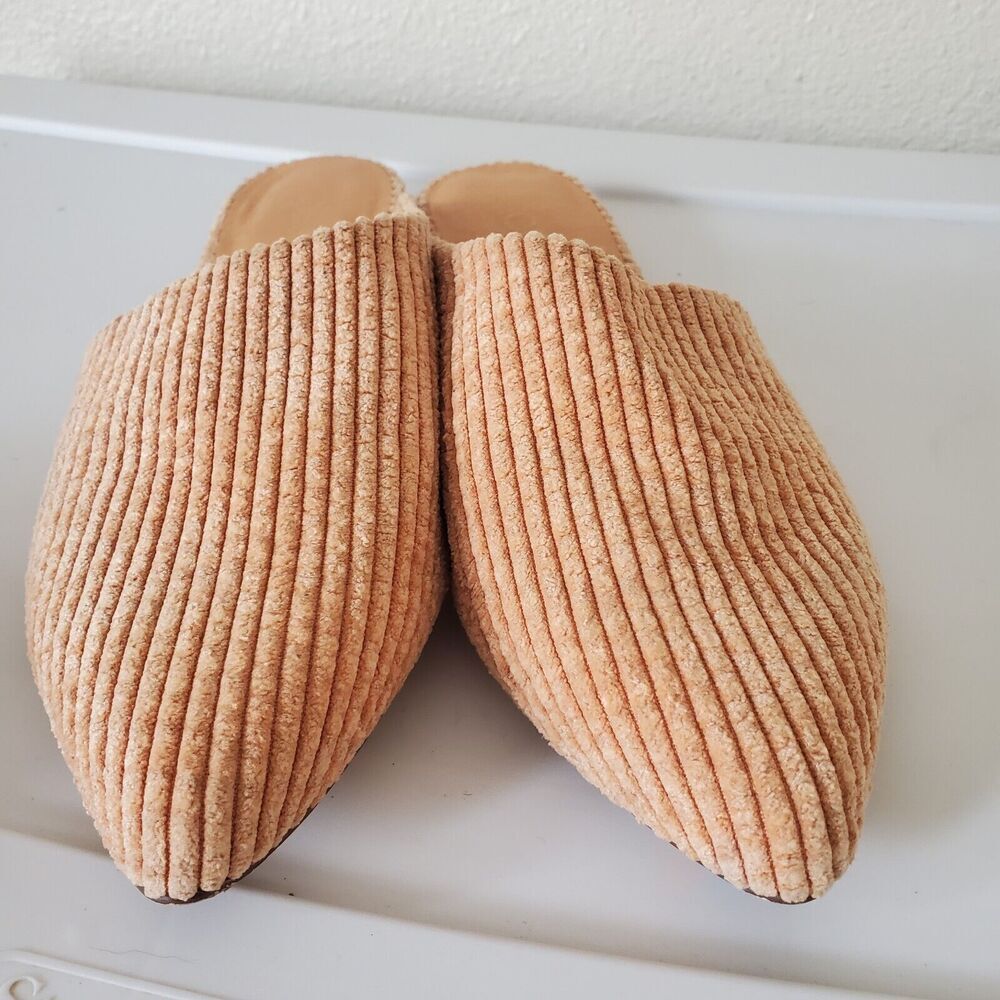 Coconuts‎ by Matisse Curdoroy Xander Flat Mules Natural Micro Cord Pointed-Toe - Picture 15 of 16